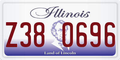 IL license plate Z380696