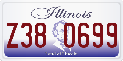 IL license plate Z380699