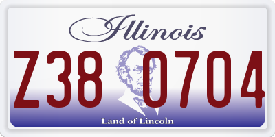 IL license plate Z380704