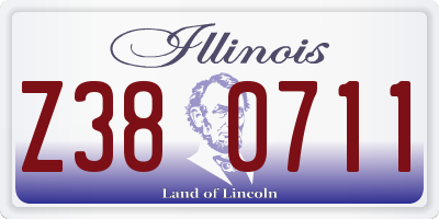 IL license plate Z380711