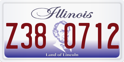 IL license plate Z380712