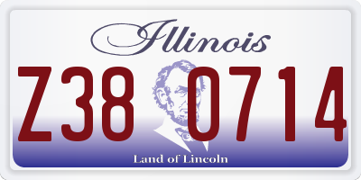 IL license plate Z380714