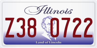 IL license plate Z380722