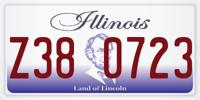 IL license plate Z380723