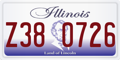 IL license plate Z380726