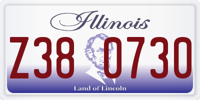 IL license plate Z380730