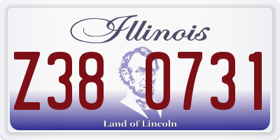IL license plate Z380731
