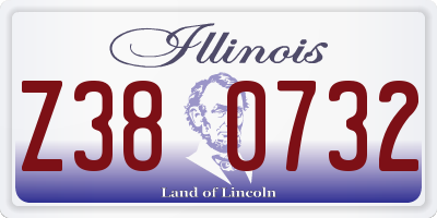 IL license plate Z380732