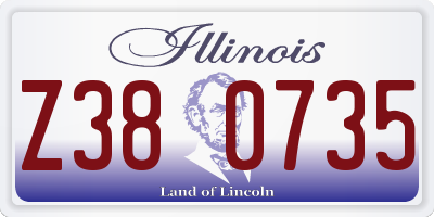 IL license plate Z380735