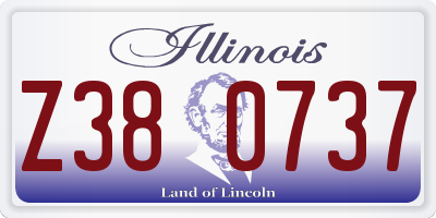 IL license plate Z380737