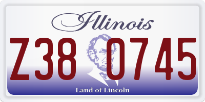 IL license plate Z380745