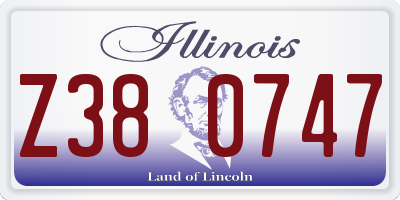 IL license plate Z380747