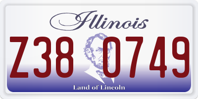 IL license plate Z380749
