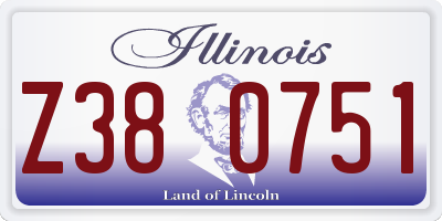 IL license plate Z380751