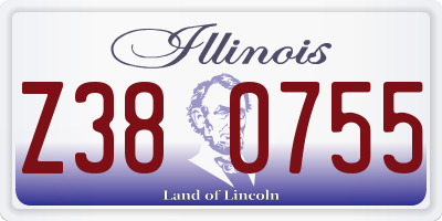 IL license plate Z380755