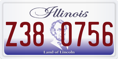 IL license plate Z380756