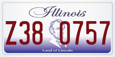 IL license plate Z380757