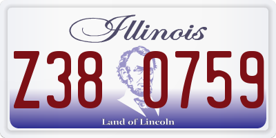 IL license plate Z380759