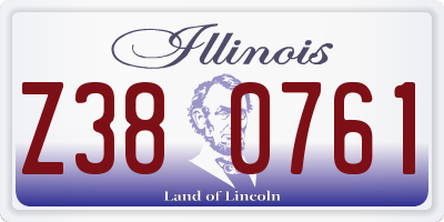IL license plate Z380761
