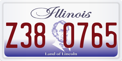 IL license plate Z380765