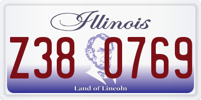 IL license plate Z380769
