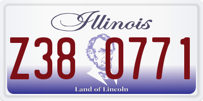 IL license plate Z380771