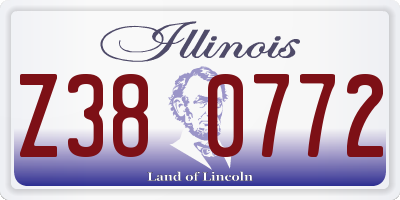 IL license plate Z380772
