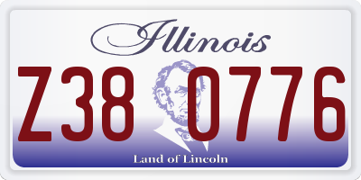 IL license plate Z380776