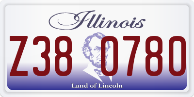 IL license plate Z380780