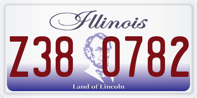 IL license plate Z380782