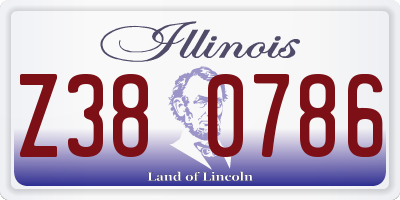 IL license plate Z380786