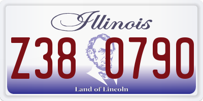 IL license plate Z380790
