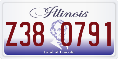 IL license plate Z380791