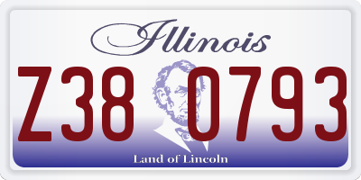 IL license plate Z380793