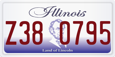 IL license plate Z380795