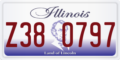 IL license plate Z380797