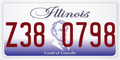 IL license plate Z380798