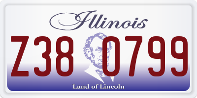 IL license plate Z380799