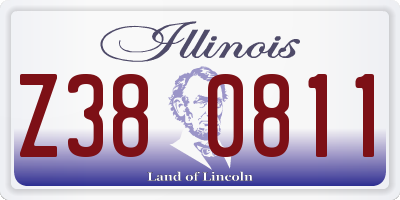 IL license plate Z380811