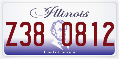 IL license plate Z380812