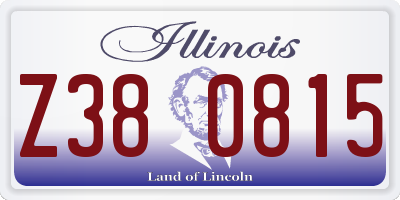 IL license plate Z380815