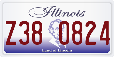 IL license plate Z380824