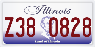IL license plate Z380828