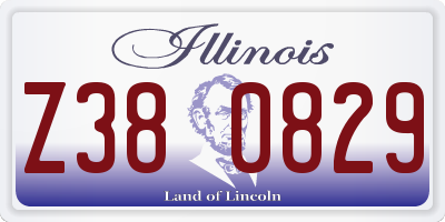 IL license plate Z380829
