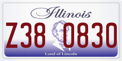 IL license plate Z380830