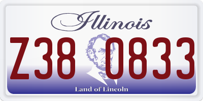 IL license plate Z380833