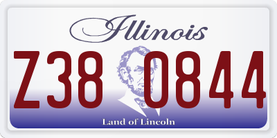 IL license plate Z380844