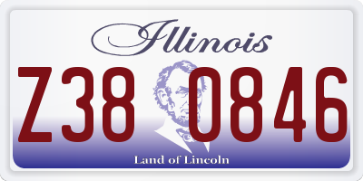 IL license plate Z380846