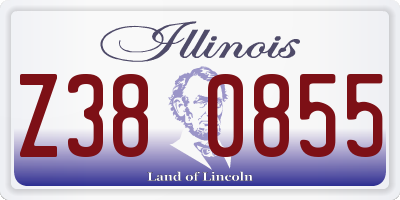IL license plate Z380855