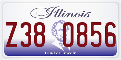 IL license plate Z380856